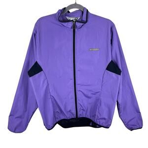Sugoi Purple Full Zip Lightweight Cycling Windbreaker Jacket Zippered Pocket XL